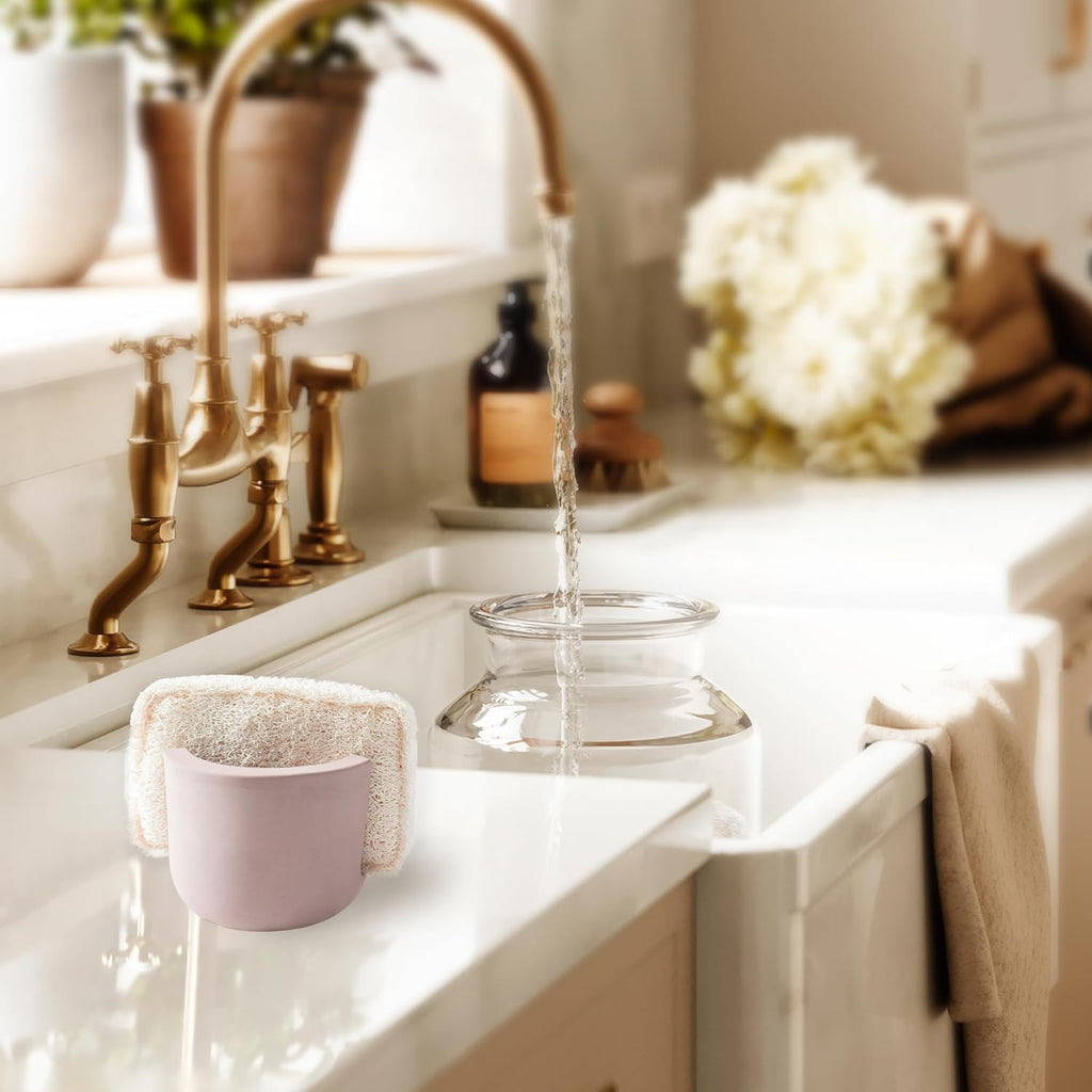 MOPHONICHOME Sponge Holder, Stone Sponge Holder For Kitchen Sink - Diatomite Kitchen Sink Caddy