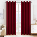 PONY DANCE Blackout Curtains for Bedroom - Double Pieces Thermal Insulated Drapes Noise Reducing