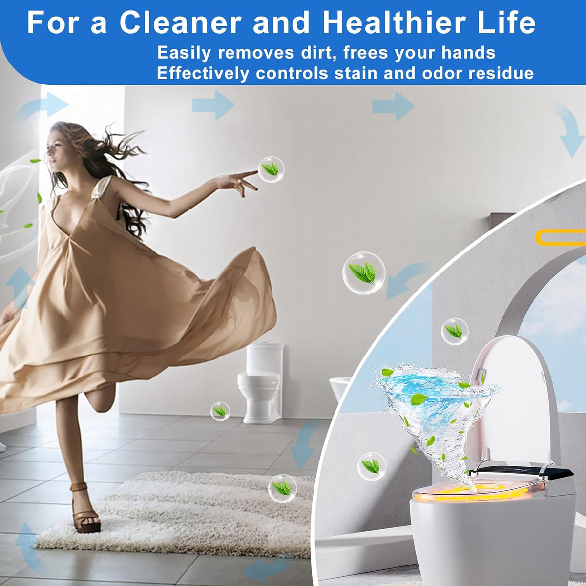 Toilet Bowl Cleaner, Automatic Toilet Tank Cleaner Tablets, Blue Toilet Bowl Tablets for