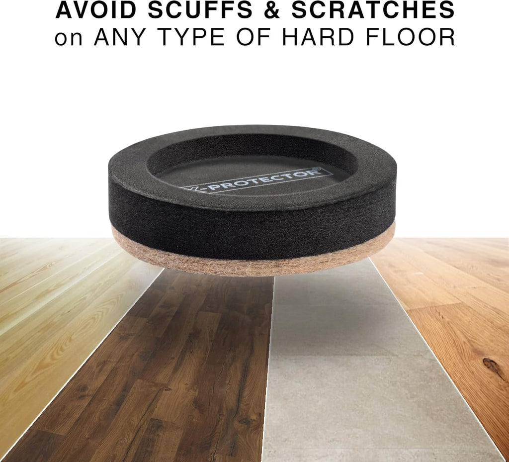 Felt Furniture Sliders for Hardwood Floors X-PROTECTOR 16 PCS 3 ½” - Furniture Slider with Unique