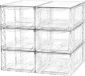 Plastic Drawers Storage, 6Pack Clear Stackable Storage Drawers, Acrylic Storage Bins with Drawers