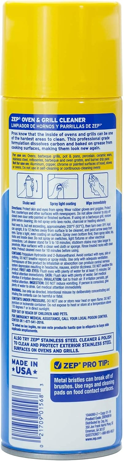 Zep ZUOVGR19 Heavy-Duty Oven and Grill Cleaner 19 Ounces