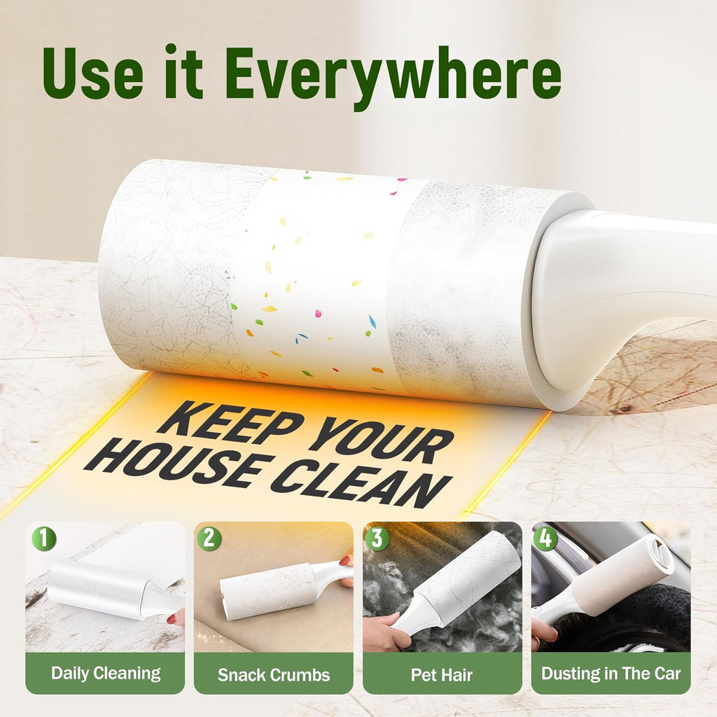 Lint Roller Refills Only, 600 Sheets Lint Rollers with Tough Paper, Ideal for Dog and Cat Hair