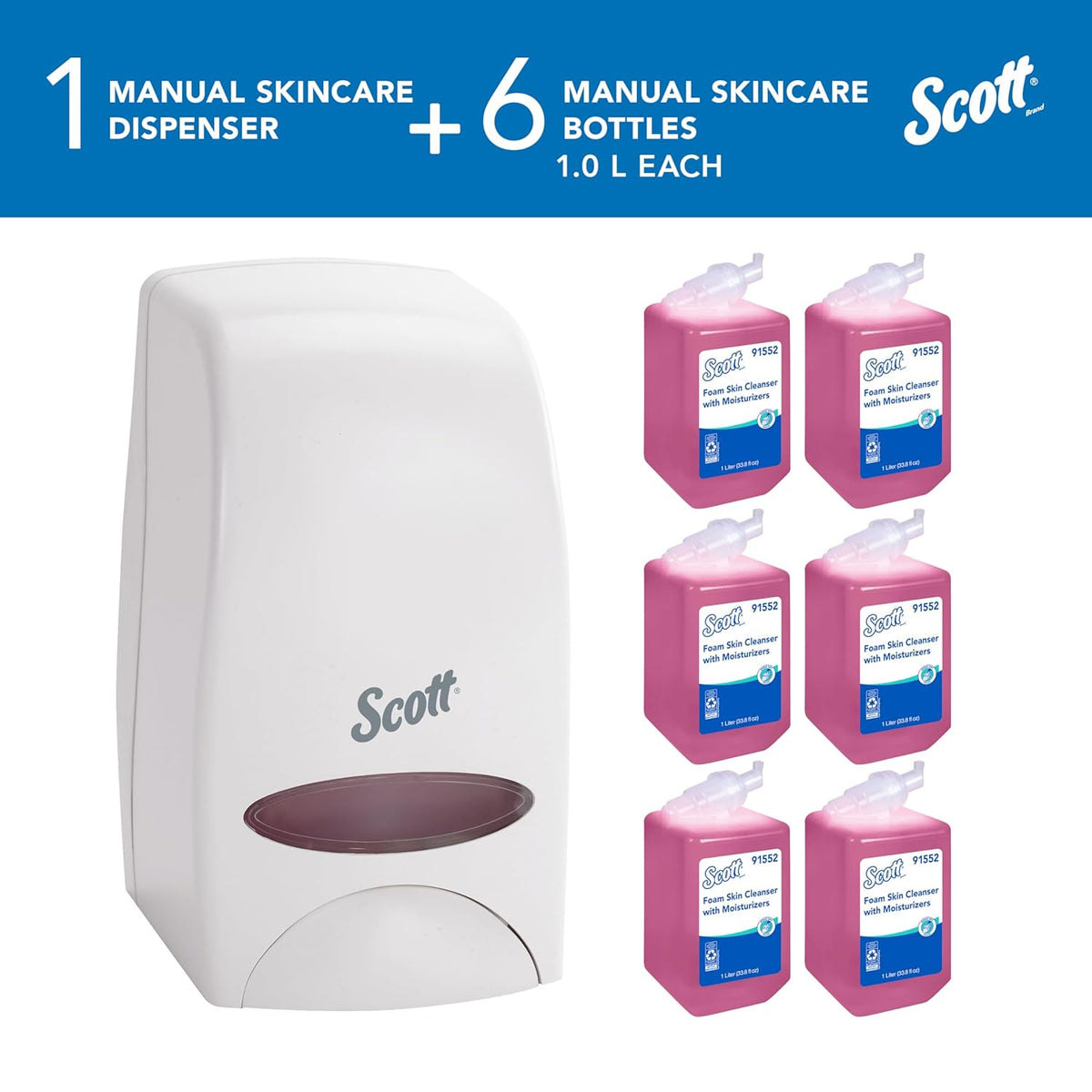Bundle of Scott® Foam Hand Soap with Moisturizers, 1.0 L Pink, Floral Scent Refills + Scott