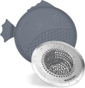 Sink Drain Strainer&Stopper, Anti-Slip Flexible Mesh Sink Strainer with 304 Stainless Steel