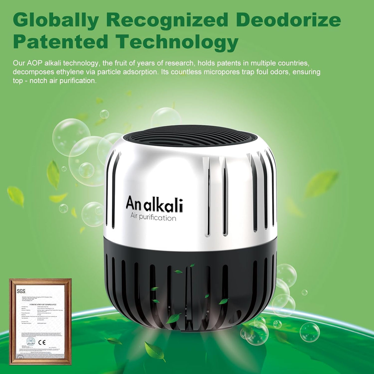 Fridge Deodorizer, 2Pack AOP ALKALI Refrigerator Freezer Deodorizer Kitchen Gadgets Odor