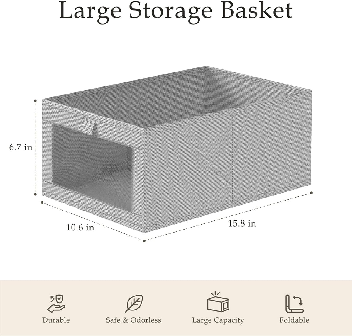 Criusia 4 Pack Linen Closet Organizers and Storage, Closet organizer Large Linen Closet Baskets for