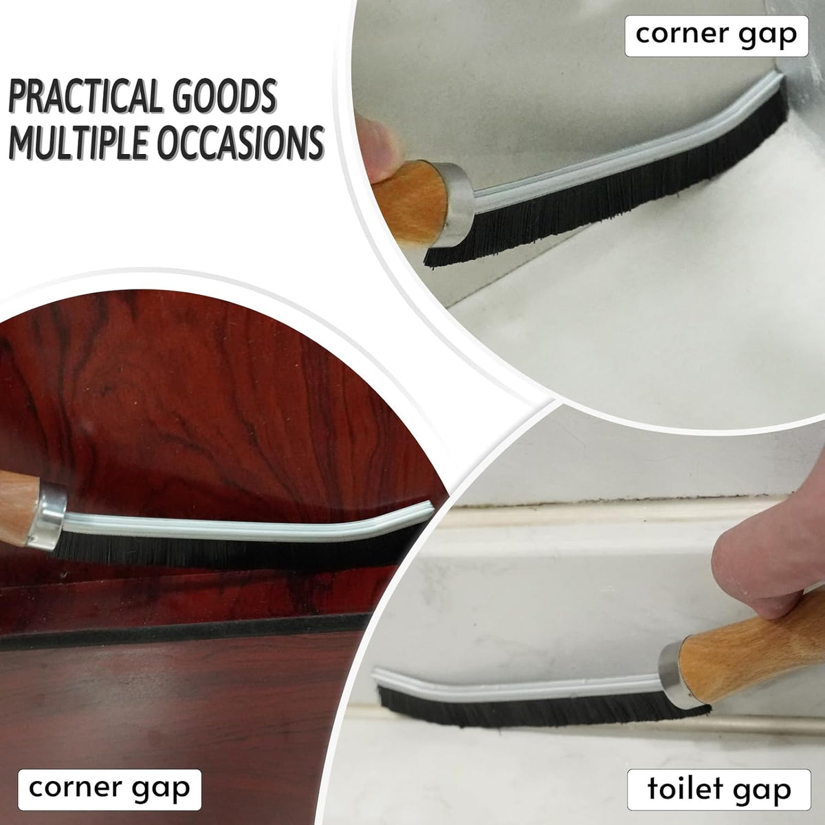 Crevice Cleaning Brush, Hard Bristle Grout Brush Gap Cleaner Tool for Tight Groove Spaces, Kitchen