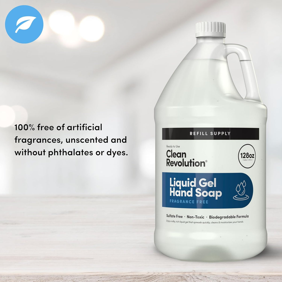 Clean Revolution Liquid Gel Hand Soap, Silky Rich Liquid, Quick Lather, Fast Rinsing, Contains Real
