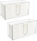 2Pack Acrylic Countertop Paper Towel Holder, Paper Towel Dispenser Countertop/Acrylic Napkin