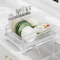 Dish Drying Rack for Kitchen Counter - Large Capacity Dish Drying Rack with Drainboard, Kitchen
