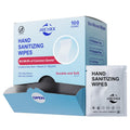 Premium Hand Sanitizing Wipes, 100 Count Non-Woven Wet Wipes Travel Size, Aloe Vera Scent, 70%