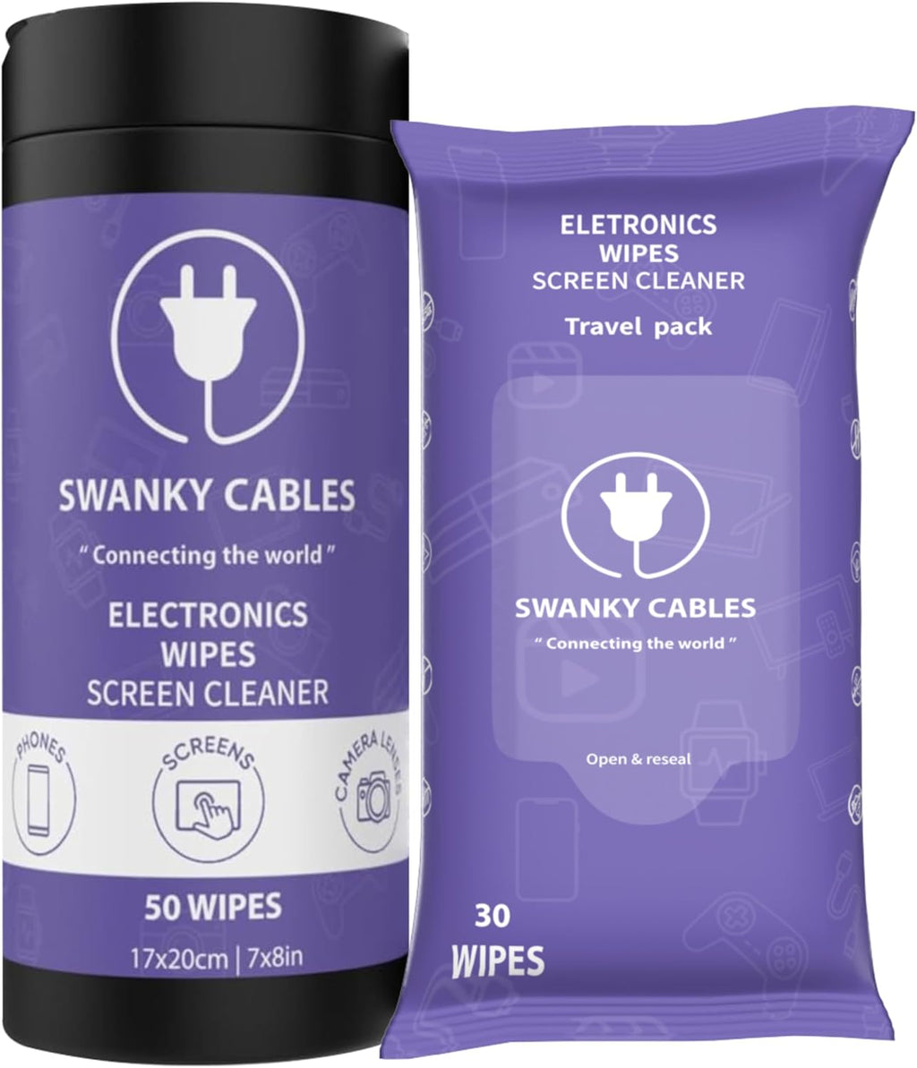 Screen Cleaner Wipes Bundle - Electronic Wipes for Screens, Computer, Phone, TV, Monitor and Lens