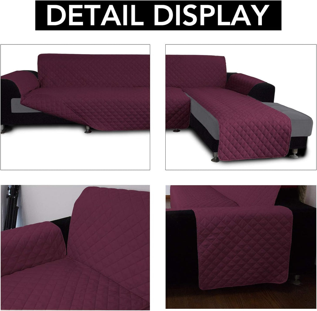 Easy-Going L Shaped Sofa Slipcover Sectional Couch Cover - Reversible, Pet & Kid Friendly (Large