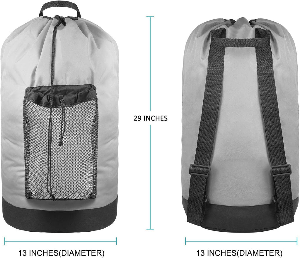 Dalykate Backpack Laundry Bag, Laundry Backpack with Shoulder Straps and Mesh Pocket Durable Nylon
