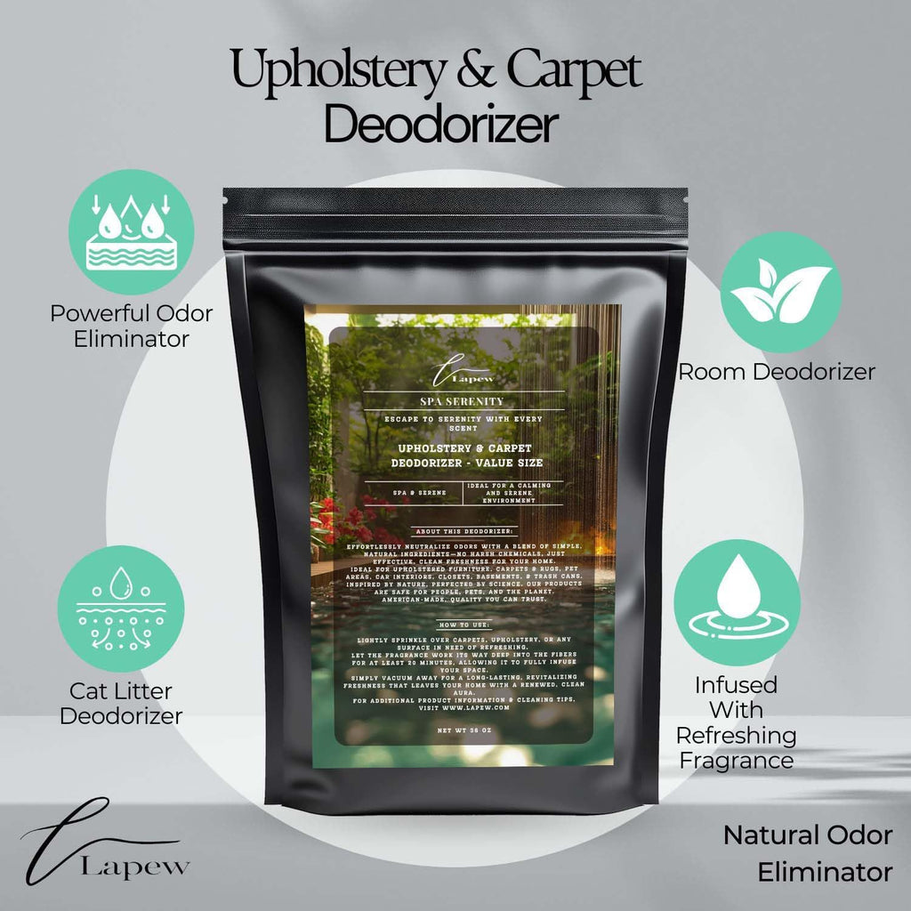 Spa Serenity Carpet Freshener Powder Refill 36 oz | Powerful Odor Eliminator for Home | Upholstery