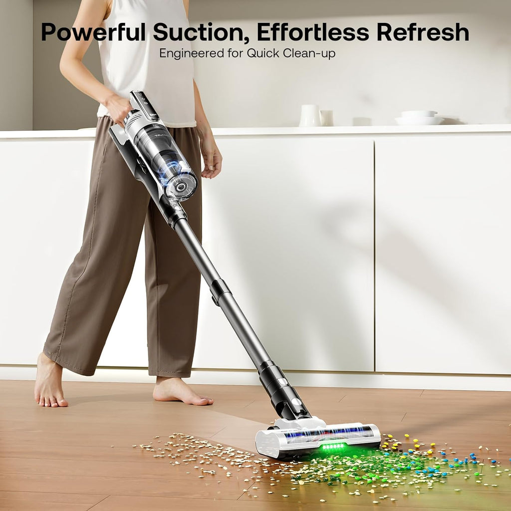 Trucozie Cordless Vacuum Cleaner with Self-Standing, 50 mins Runtime Lightweight Stick Vacuum with