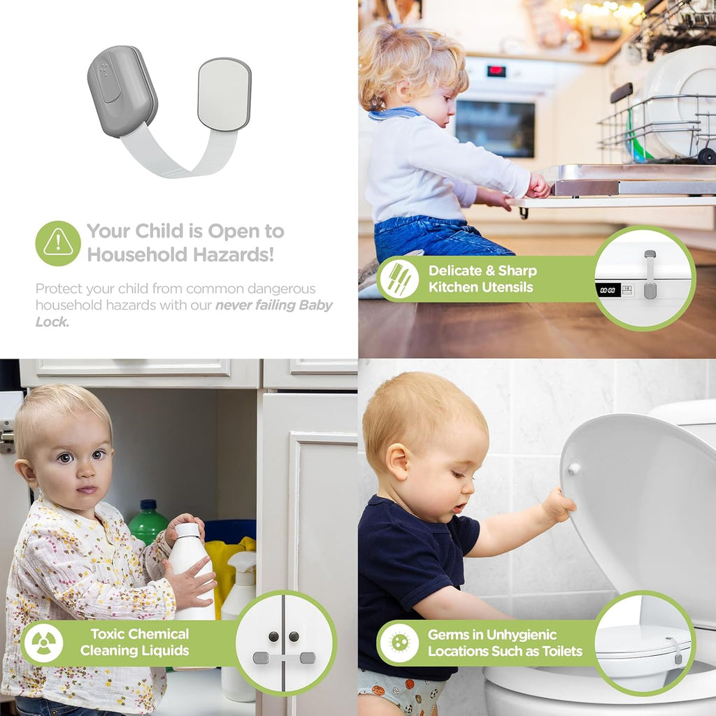 Baby Proofing Child Safety Locks (8 Pack) by Skyla Homes - The Safest, Quickest and Easiest 3M