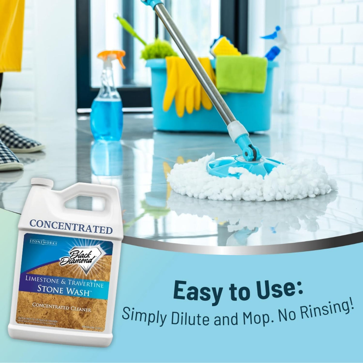 Black Diamond Stoneworks Limestone and Travertine Floor Cleaner: Natural Stone, Marble, Slate