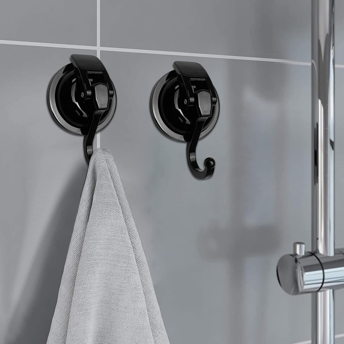 Heavy Duty Suction Cup Hooks for Shower, Bathroom Robe, Garland Decoration - Vacuum Glass Hooks