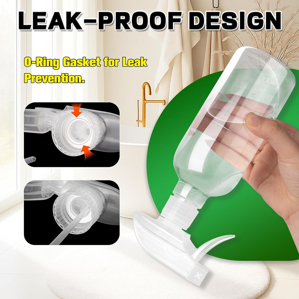 DIYSELF Spray-Bottle-Nozzle-Replacement, Universal Spray Bottle Top for Plastic Glass Bottles