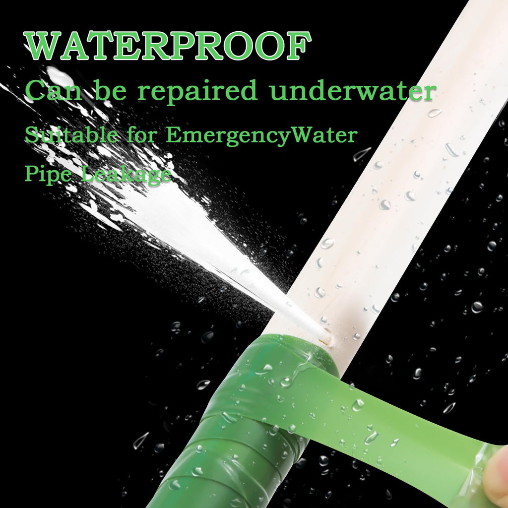 Self Fusing Silicone Tape 1 in x 5' Green Waterproof Rubber Leak Proof Sealing Rubber