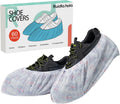 Disposable Shoe Covers 60 Pack Booties for Shoes Covers- Heavy Duty 35g White | Stretch Fits Men