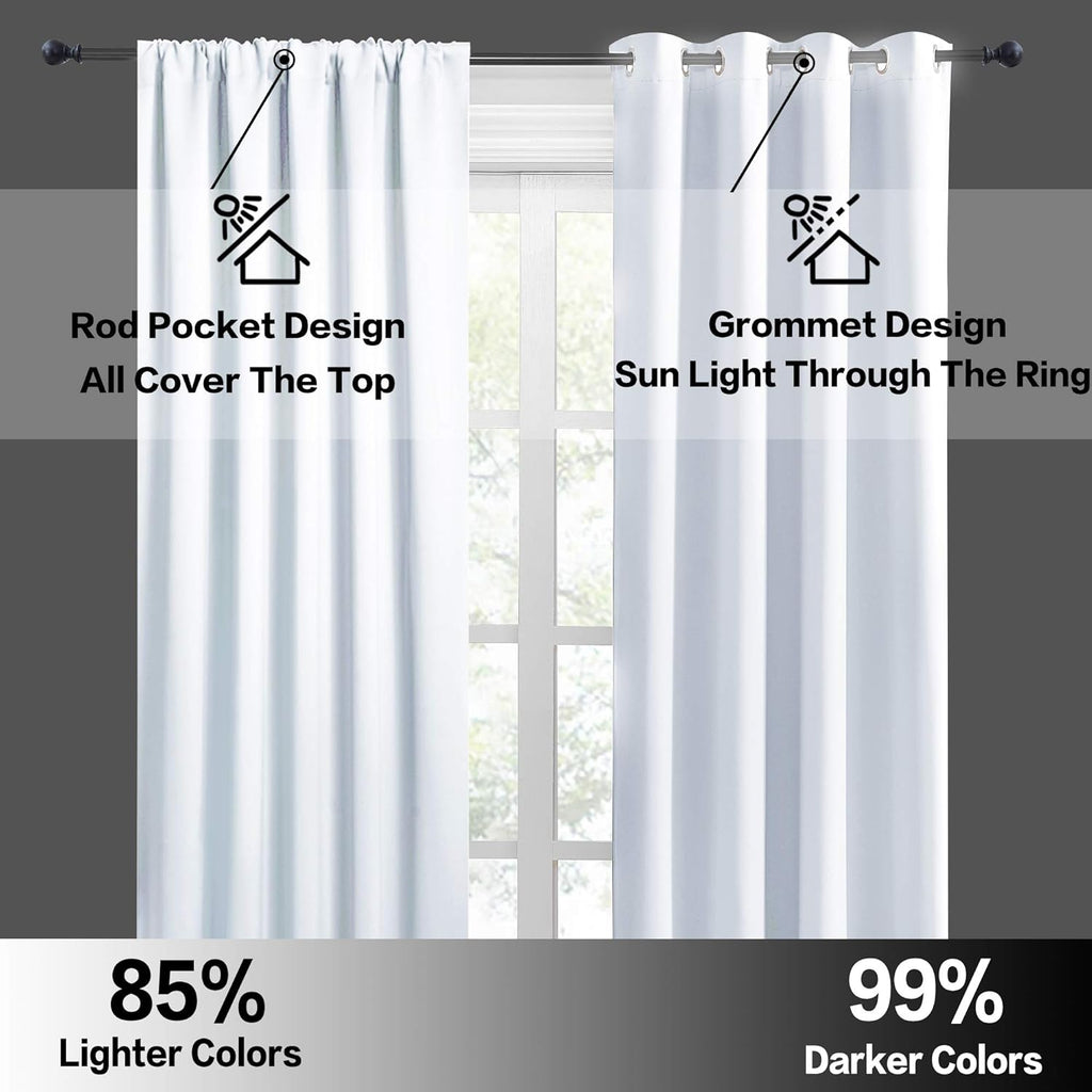 RYB HOME Room Darkening Curtains Bedroom Window Draperies Sunlight Shades Panels for Kid's Room