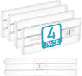 Vtopmart 4 Pack Drawer Dividers for Clothes, 4" High 10.2"-16.6" Adjustable Expandable Dresser