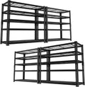 ROOMTEC Garage Shelving, 4 PCS 3300 LBS Capacity Sorage Shelves Heavy Duty, 5 Tier Adjustable Metal