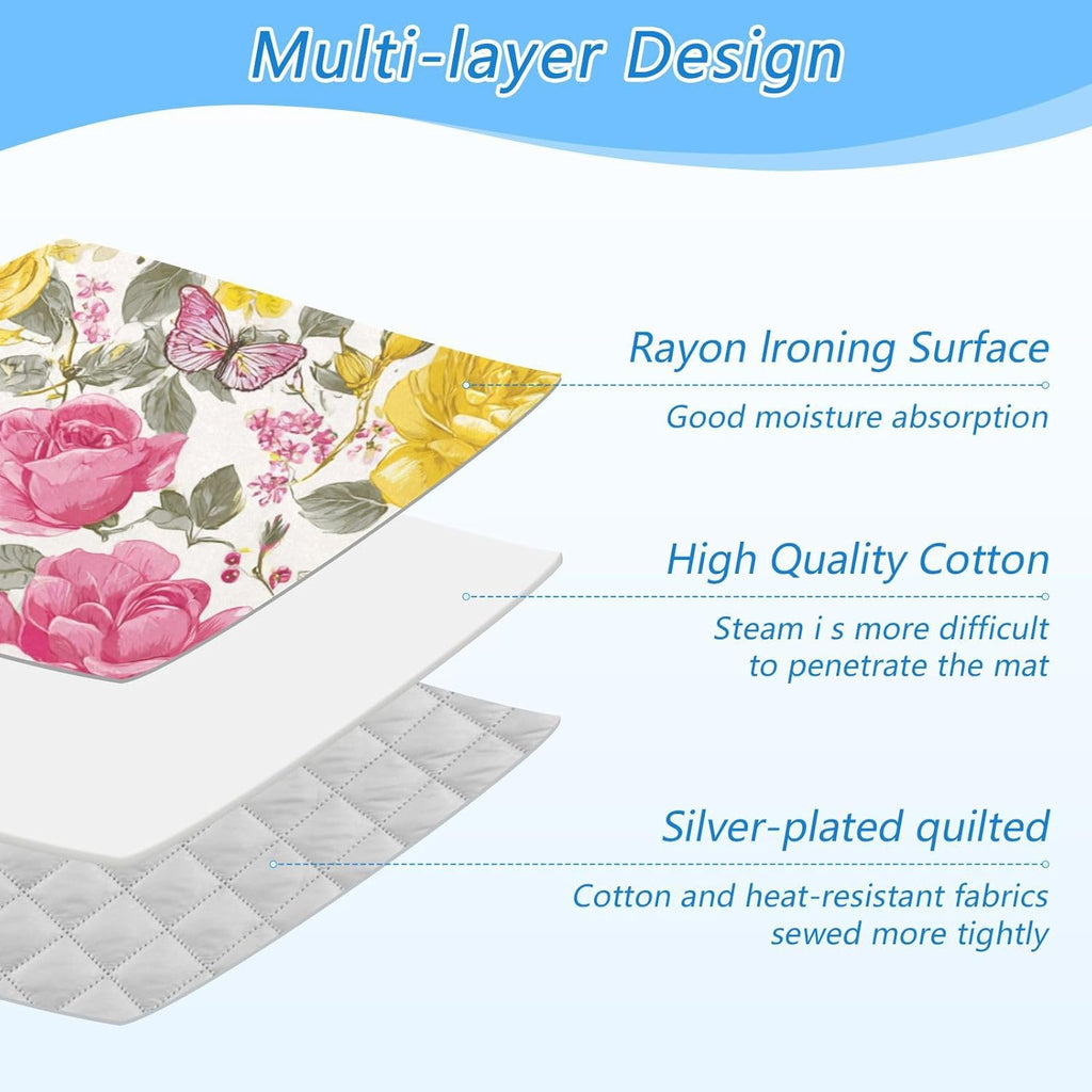 Ironing Mat Portable Ironing Pad Ironing Blanket for Table Top Heat Resistance Double-Side Using