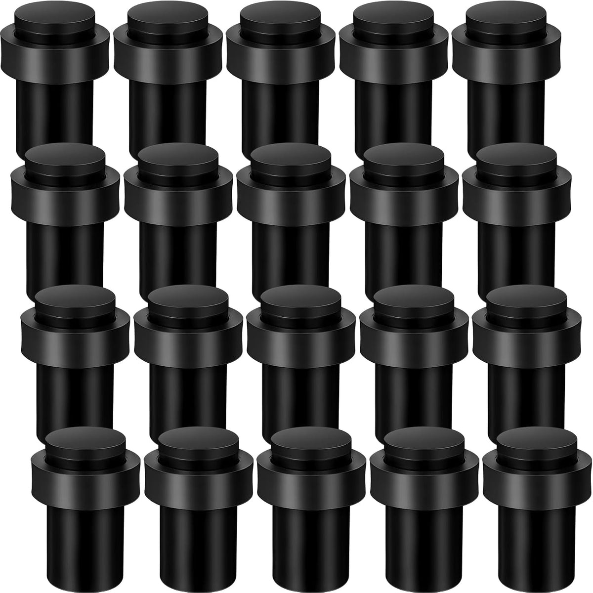 Chumia 30 Pcs Door Stopper Mounted Floor Stops Stainless Steel Cylindrical Stopper Modern