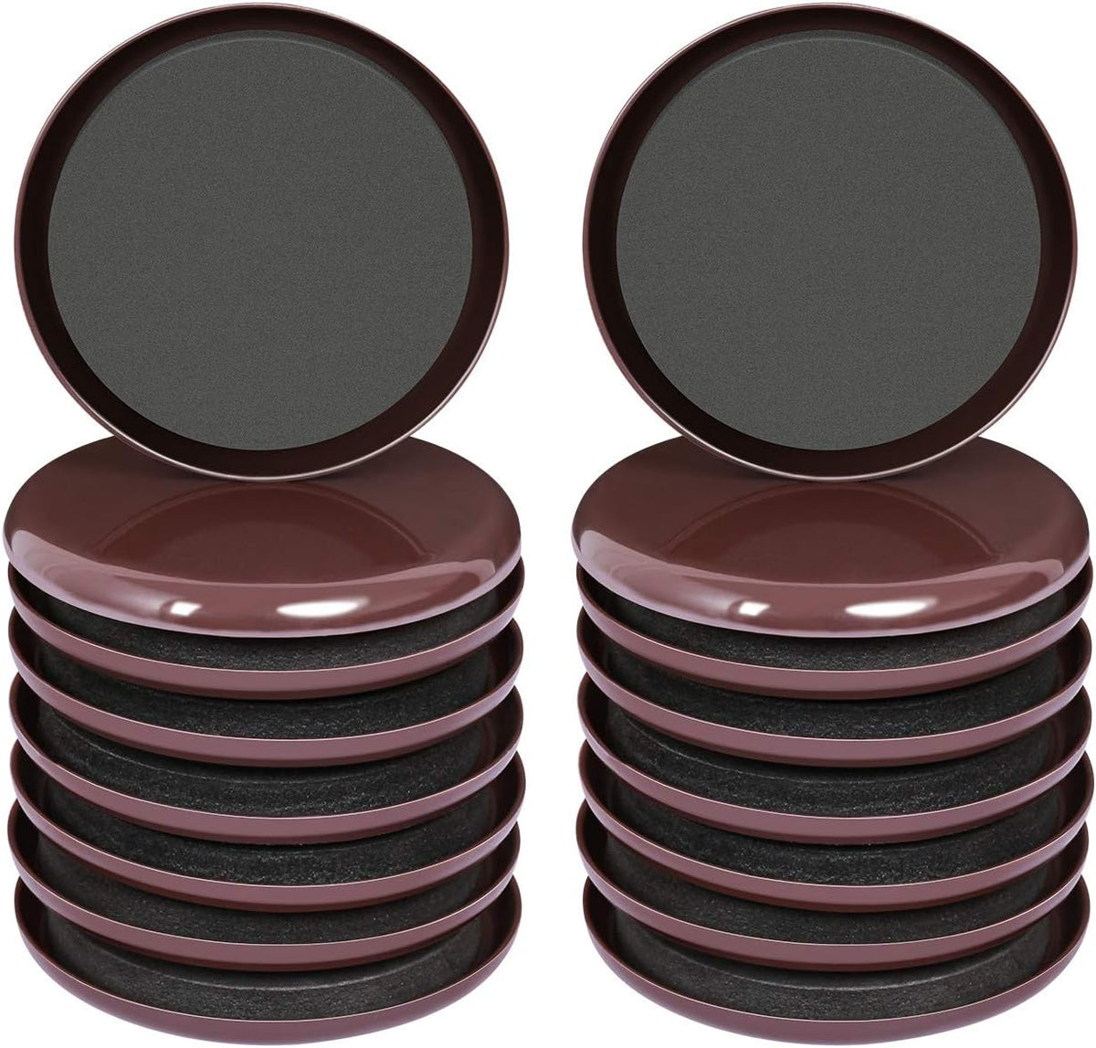 Ezprotekt 3 1/2 inch Furniture Moving Sliders for Carpet, 16 Pcs Round Reusable Furniture Movers