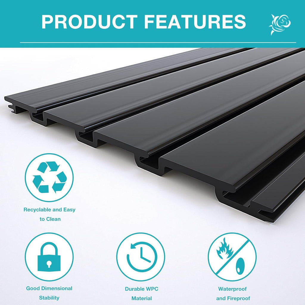 NeatiEase Slatwall Panel Wall Storage Systems, 2 x 4ft Slat Wall Paneling Garage Wall Organizer