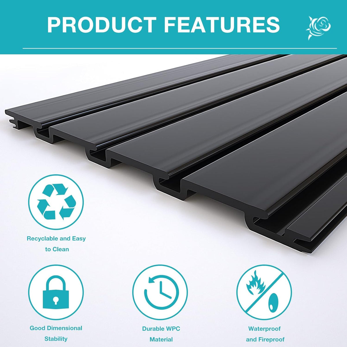 NeatiEase Slatwall Panel Wall Storage Systems, 2 x 4ft Slat Wall Paneling Garage Wall Organizer