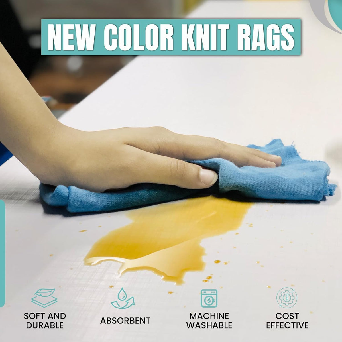 Premium Color Knit Cleaning Rags (1 lb. Bag - Pack of 24) – Shop Rags Bulk for Workshops