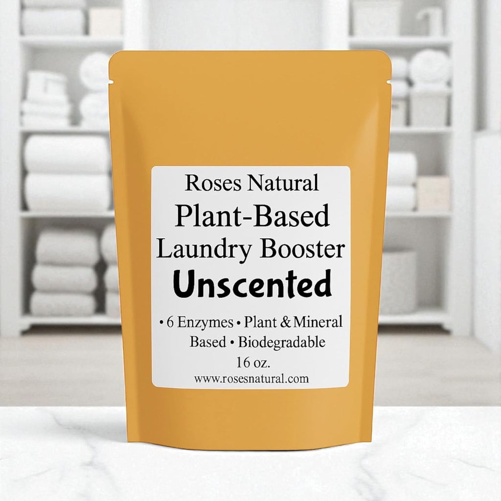 Natural Enzyme Laundry Booster – Unscented | 6 Enzymes | Fragrance-Free | Biodegradable | HE Safe