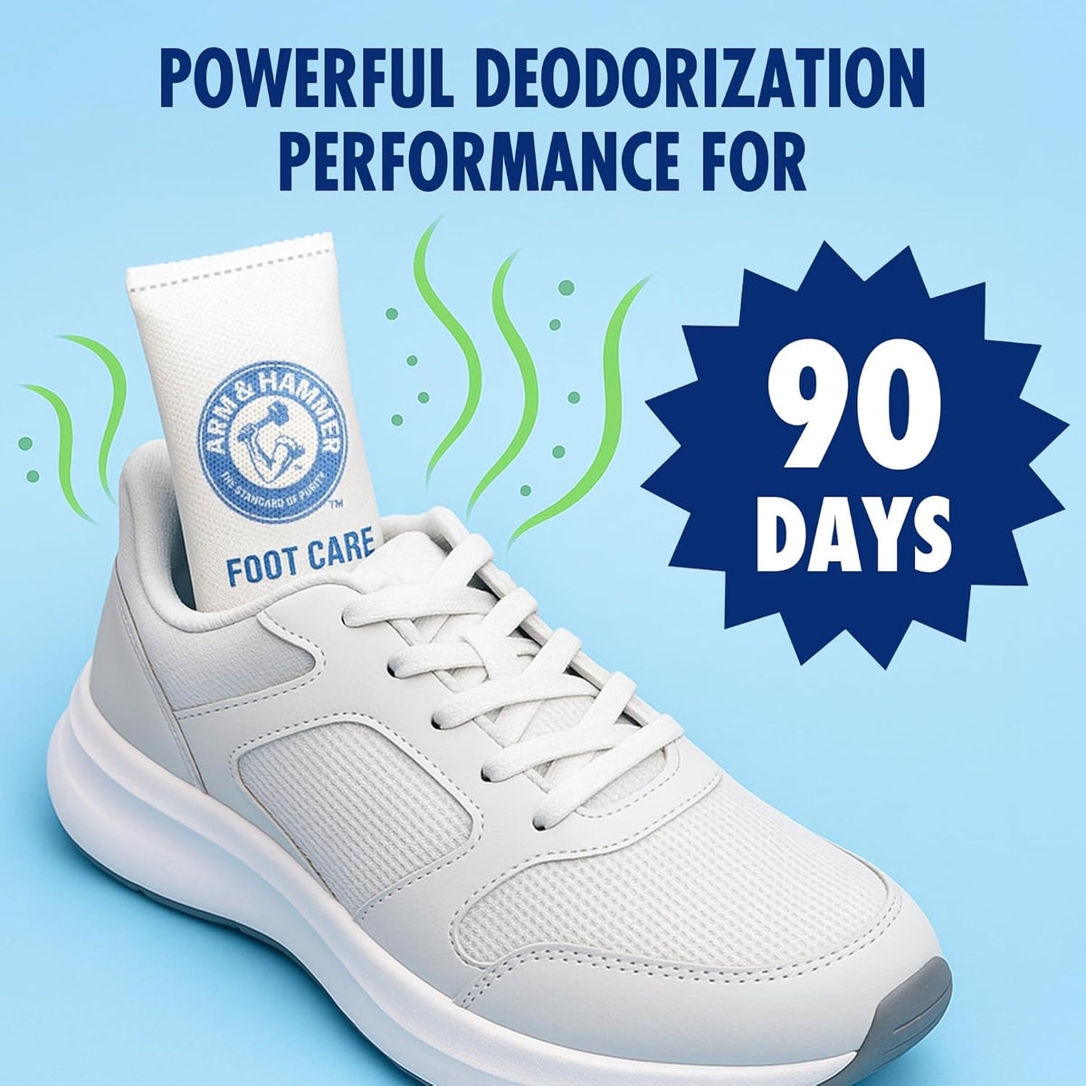 Arm & Hammer In-Shoe Odor Destroying Pouches, Shoe Deodorizer Insert for Reducing Odor and