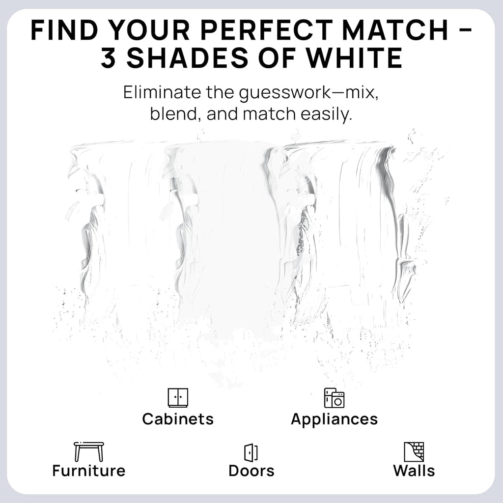 spot. Touch-Up Paint | Matte Finish for Cabinets, Walls, Doors & Furniture | Multi-Tone White