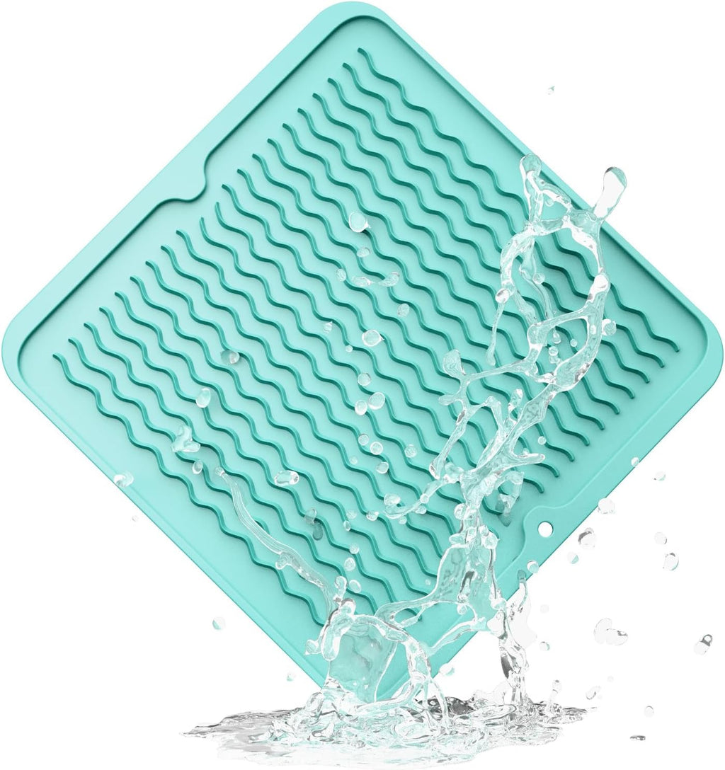 ZLR Silicone Dish Drying Mat for Kitchen Counter, Eco-Friendly Fast Dry Dish Mat, Easy Clean Multi