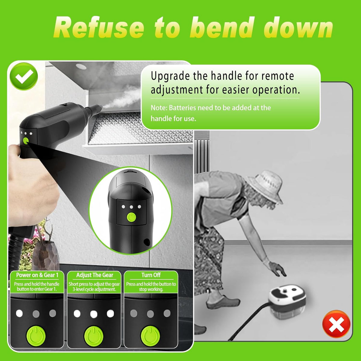 2500W Handheld Steam Cleaner,Portable Car Steamer For Auto Detailing,High-Temperature and Pressure