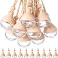 BBTO 50 Pcs Hanging Car Air Freshener Car Diffuser Bottles Empty Glass Perfume Bottle Freshener
