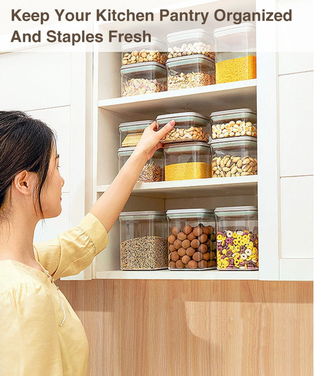 12 Pcs Pop Food Storage Containers Airtight Food Storage Containers Set with Lids Kitchen Pantry