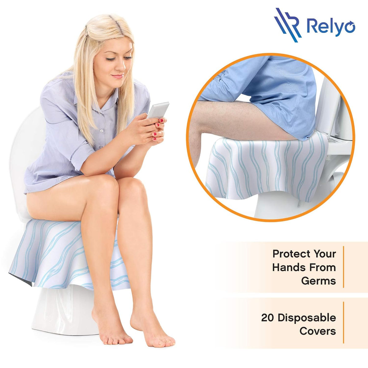 Toilet Seat Covers Disposable - 20 Pack - Waterproof, Ideal for Kids and Adults – Extra Large