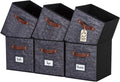 DECOMOMO Storage Bins, Cube Storage Bin with Labels, Fabric Storage Cubes for Shelves (10.5" x 11"
