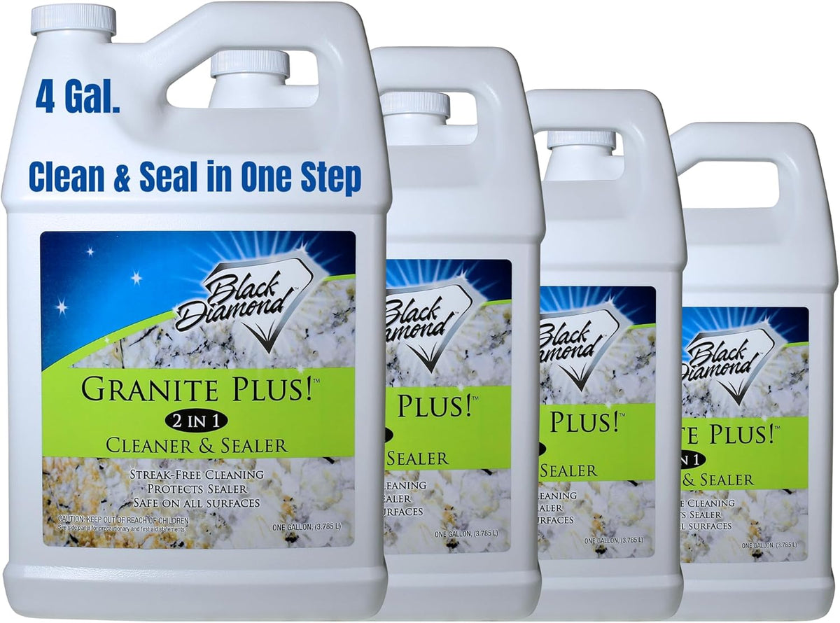 Black Diamond Stoneworks GRANITE PLUS! 2 in 1 Cleaner & Sealer for Granite, Marble, Travertine