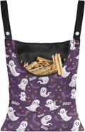 Cute Ghost Clothespin Storage Hanger Bags Laundry Clothespin Bag with a Large Opening, Hanging