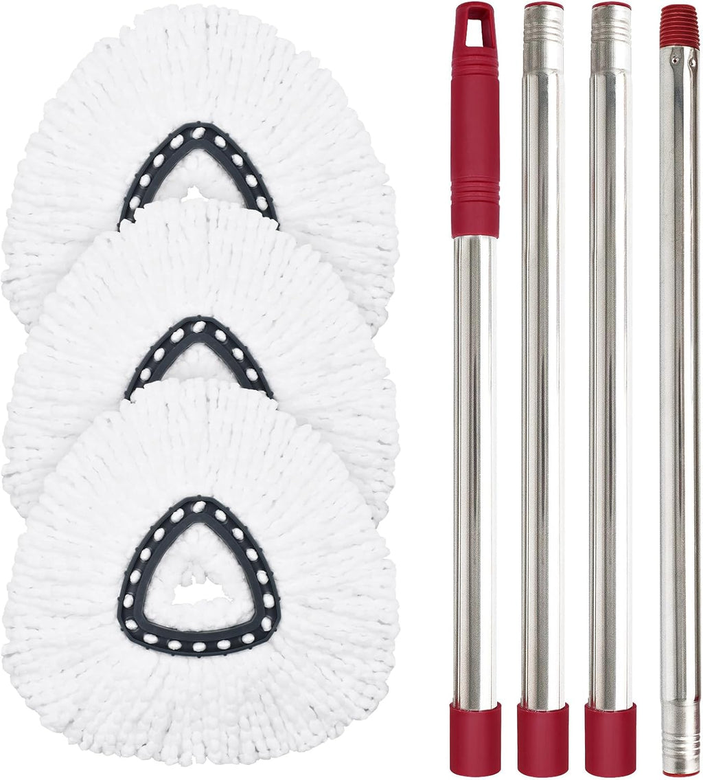 Mop Replace Head for O Cedar, Mop Handle for Ocedar, Mops Heads Replacements for Ocedar Countains