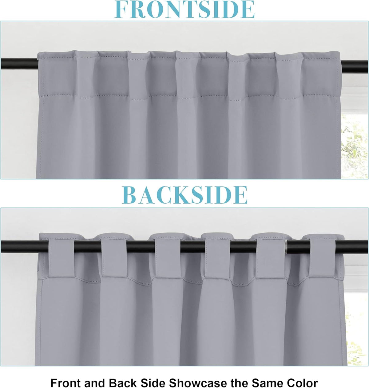 RYB HOME Small Window Curtains Blackout, Privacy Thermal Insulating Drapes for Bedroom Bathroom