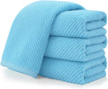VOOVA & MOVAS Hand Towels for Bathroom Set of 4，Large 18"x 28" - 100% Cotton | Lightweight | Thick